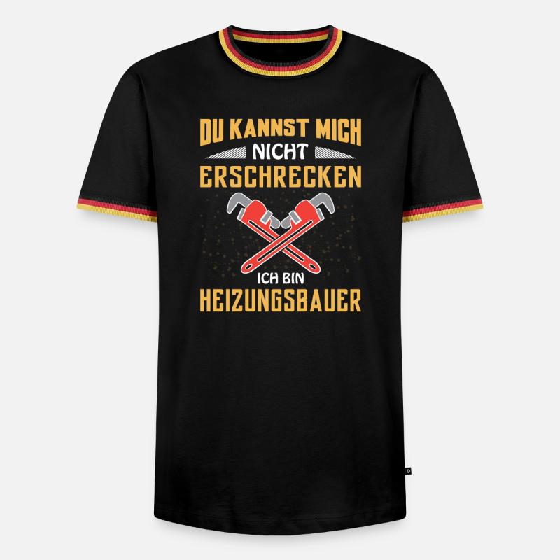 Heating engineer Heating construction - Men's Ringer Shirt - black/tricolour