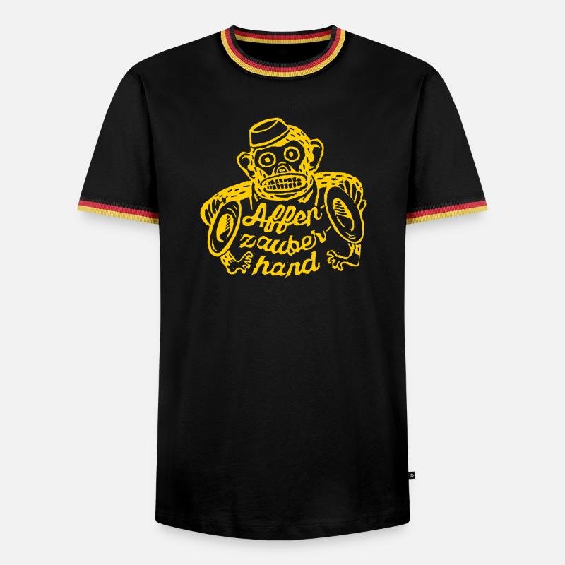 Monkey Magic Hand - Men's Ringer Shirt - black/tricolour