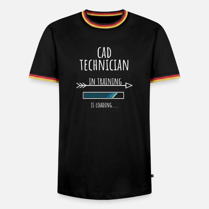Gift Profession Training CAD Technician - Men's Ringer Shirt - black/tricolour