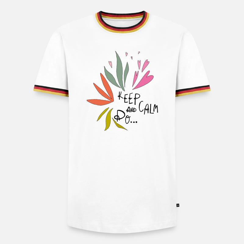 Keep Calm - Men's Ringer Shirt - white/tricolour