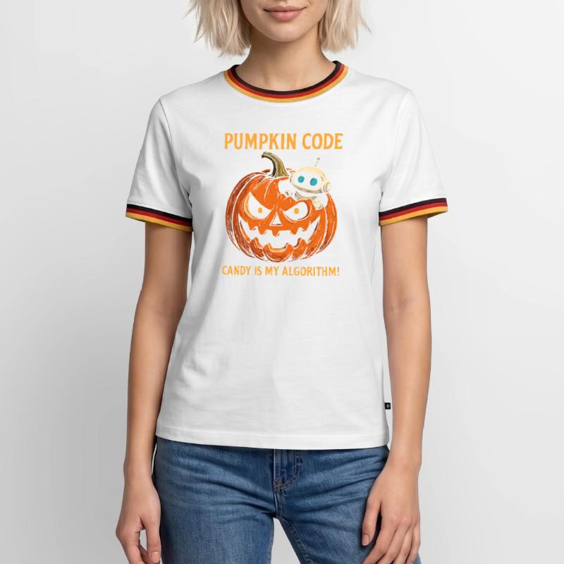 Pumpkin Code: Candy is My Algorithm ! Männer Kontrast-T-Shirt