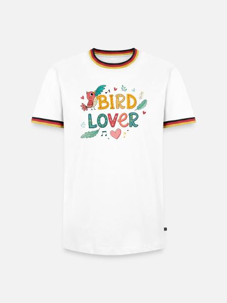 Citation Enfantine Bird Lover - T-shirt contrasté Homme - blanc/tricolore