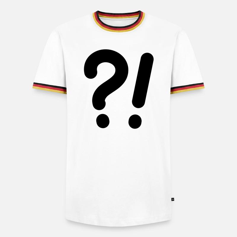 Points d’interrogation et points d’exclamation - T-shirt contrasté Homme - blanc/tricolore