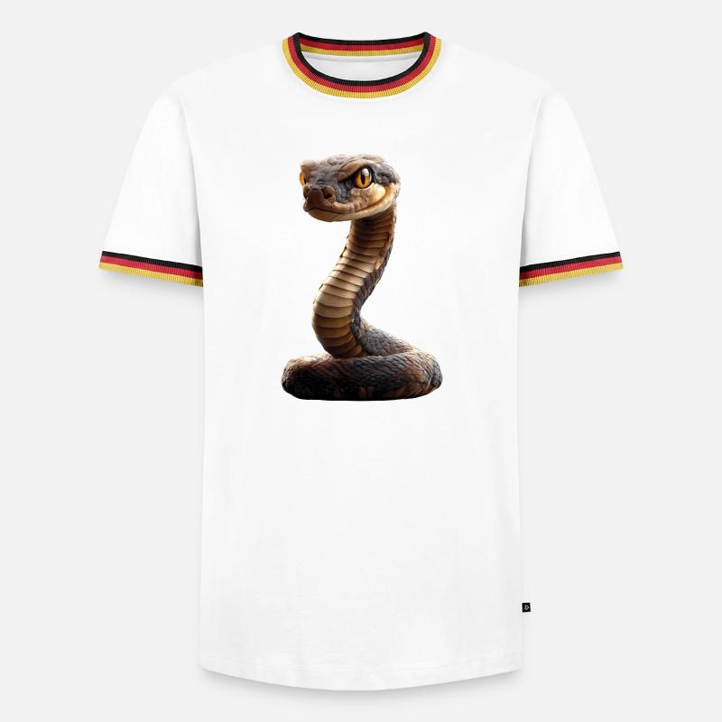 snake, python, cobra, rattlesnake, snakes - Men's Ringer Shirt - white/tricolour