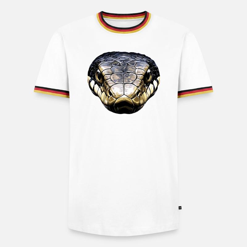 snake, python, cobra, rattlesnake, snakes - Men's Ringer Shirt - white/tricolour