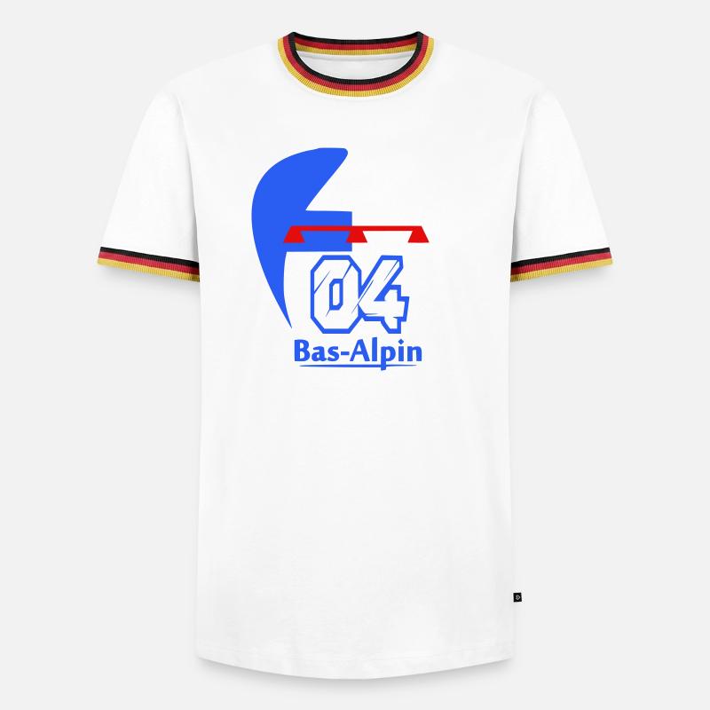 Bas-Alpine logo - Men's Ringer Shirt - black/tricolour