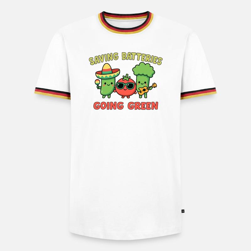 Fun and eco-friendly plant-based statement - Men's Ringer Shirt - white/tricolour