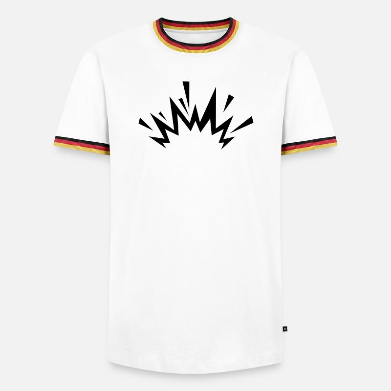 Comic Explosion - Männer Kontrast-T-Shirt - Weiß/Dreifarbig