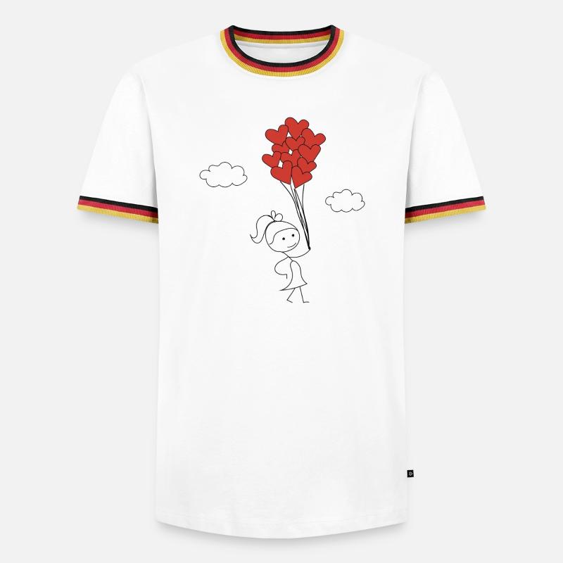 Süßes Mädchen - Männer Kontrast-T-Shirt - Weiß/Dreifarbig
