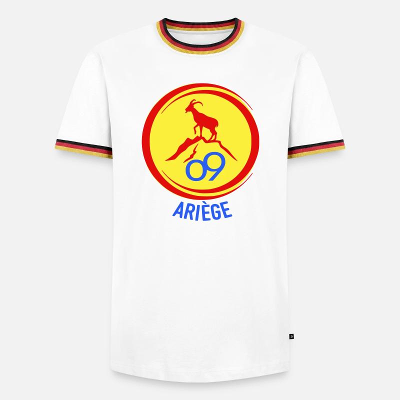 Alpine ibex Ariège 09 - Men's Ringer Shirt - white/tricolour