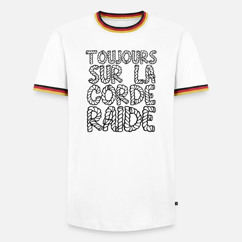 IMMER EINE GRATWANDERUNG! - Männer Kontrast-T-Shirt - Weiß/Dreifarbig