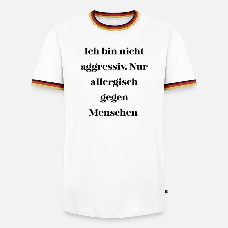 Sarkasmus nicht aggressiv  - Männer Kontrast-T-Shirt - Weiß/Dreifarbig