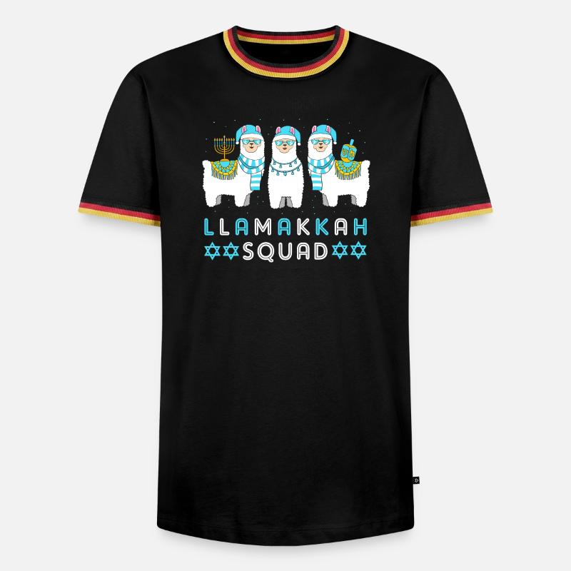 Hanoukka Hanoukka Hanoukka - T-shirt contrasté Homme - noir/tricolore