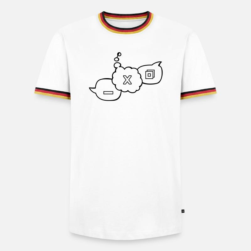 Computer speech bubbles - Men's Ringer Shirt - white/tricolour
