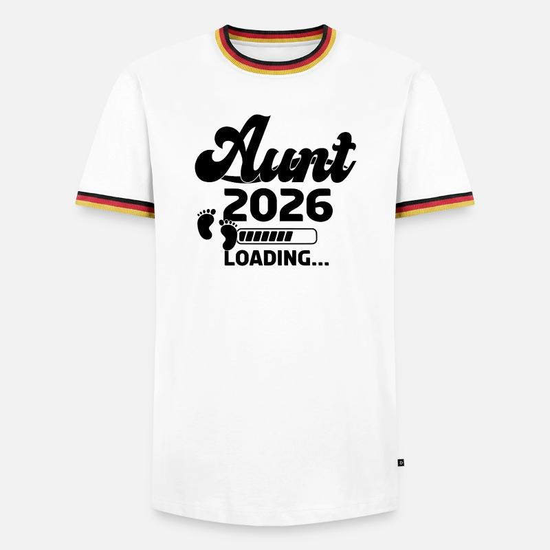 Aunt 2026 Loading - Männer Kontrast-T-Shirt - Weiß/Dreifarbig