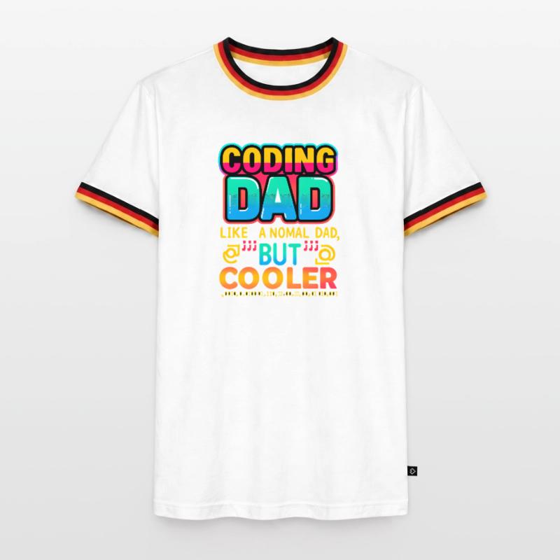 Coding Dad Cooler, Programmer  Men's Ringer Shirt
