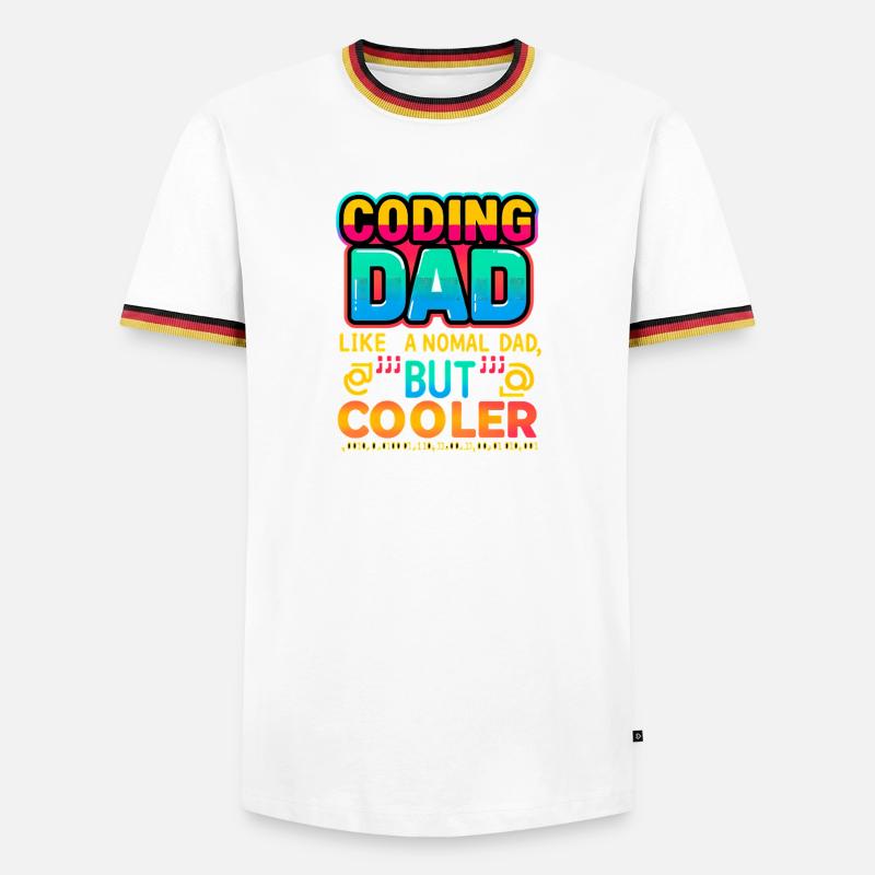 Coding Dad Cooler, Programmer - Men's Ringer Shirt - white/tricolour