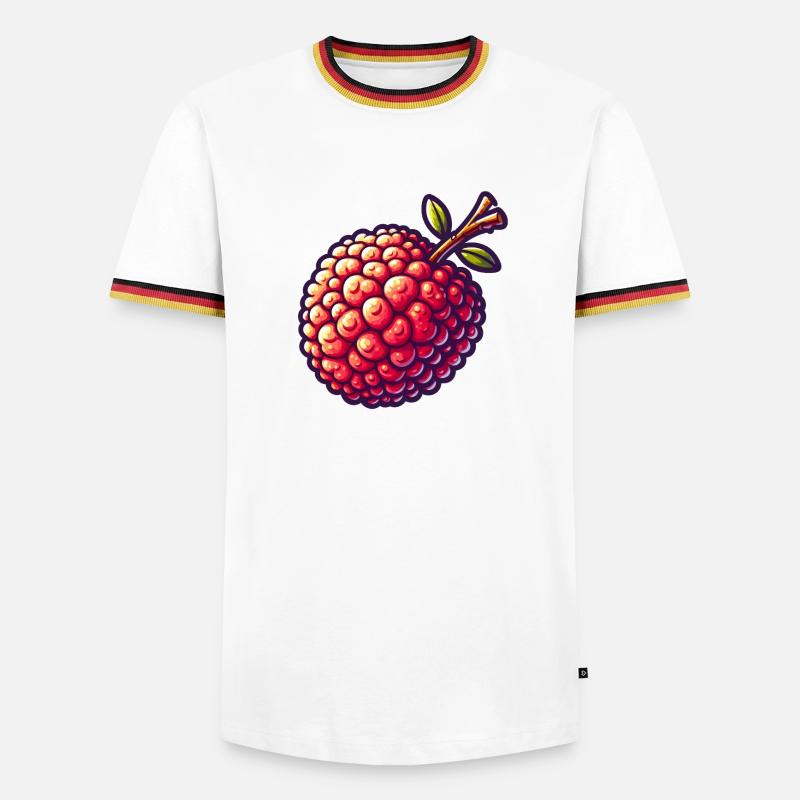 Lychee Pop Art Red - Men's Ringer Shirt - white/tricolour