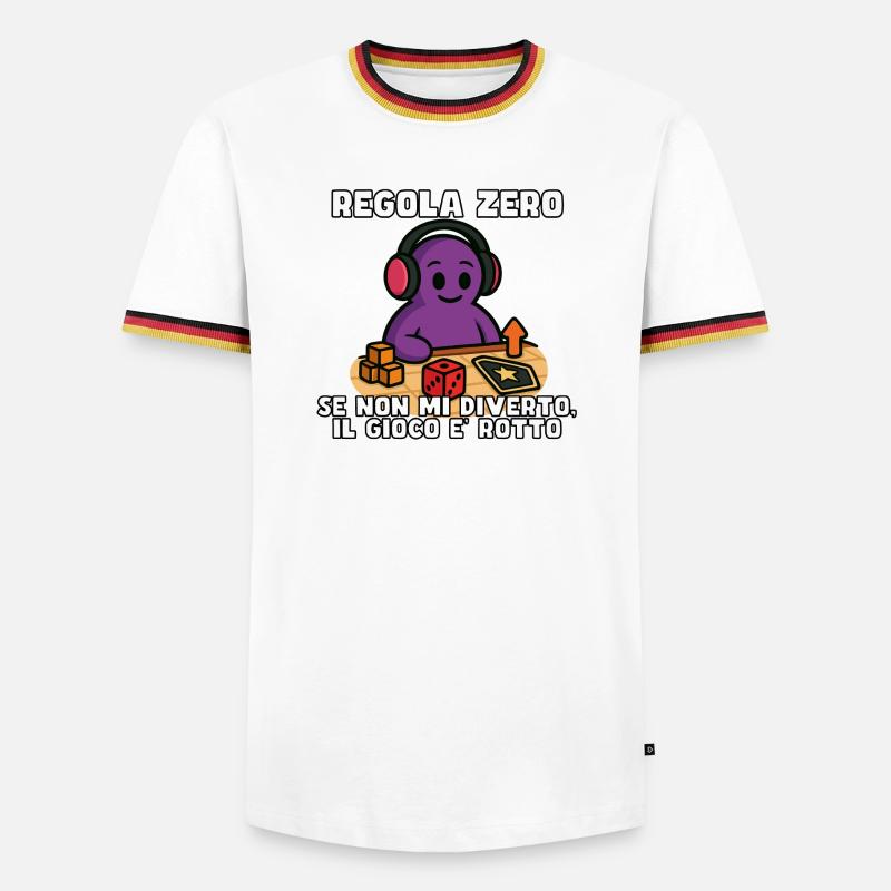 Regel Null: Spaß oder Trennung - Männer Kontrast-T-Shirt - Weiß/Dreifarbig