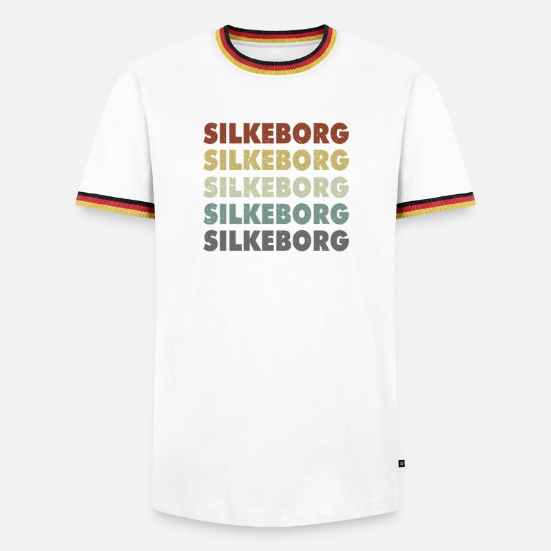 Silkeborg - Denmark - Denmark - Scandinavia - Men's Ringer Shirt - white/tricolour