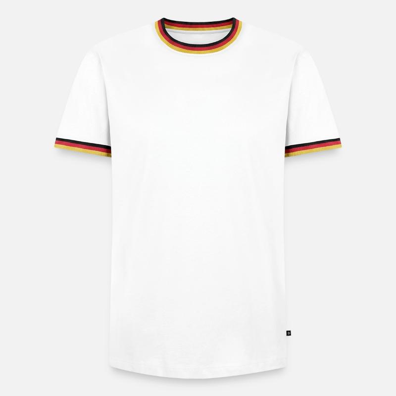 Cannabis Leaf Silhouette Mint - Men's Ringer Shirt - black/tricolour