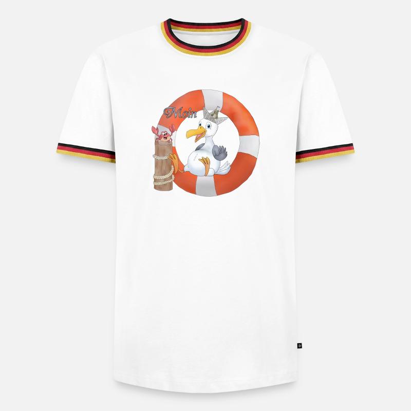 Moewe_im_Ring - Men's Ringer Shirt - white/tricolour
