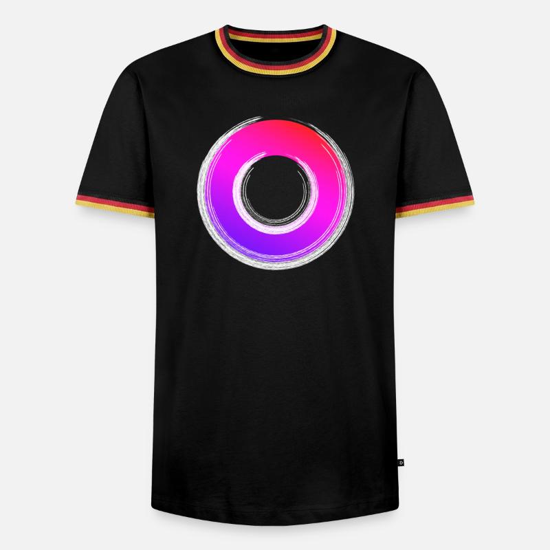 Gradient Ring Sparkle - Men's Ringer Shirt - black/tricolour