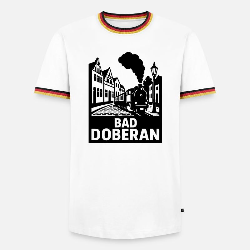 Bad Doberan - Men's Ringer Shirt - white/tricolour