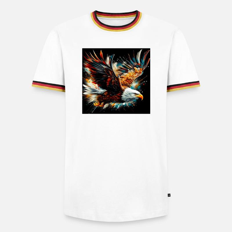 eagle - Men's Ringer Shirt - white/tricolour