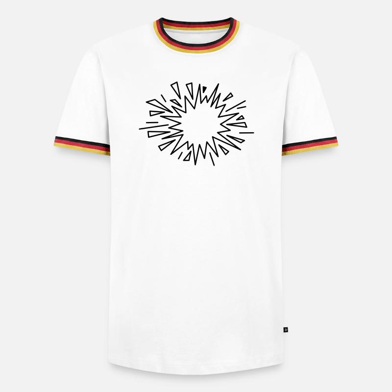 Comic Knall - Männer Kontrast-T-Shirt - Weiß/Dreifarbig