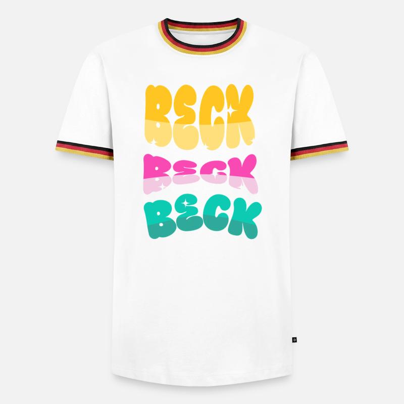 Beck - Men's Ringer Shirt - white/tricolour
