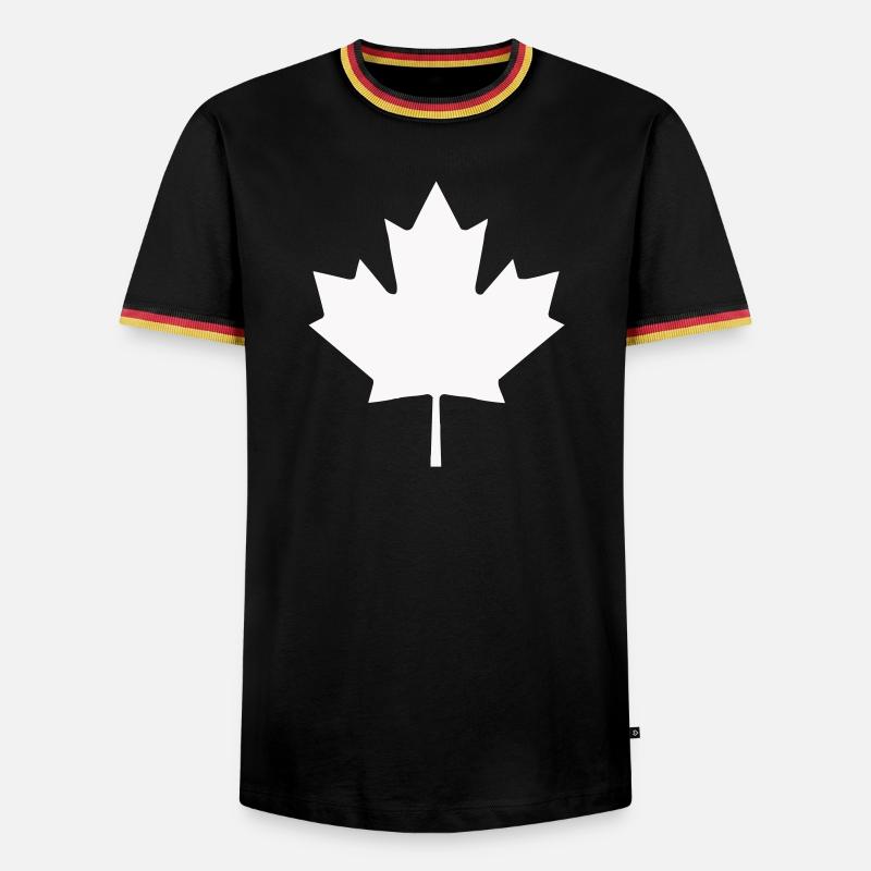 Canada Leaf Silhouette - Men's Ringer Shirt - black/tricolour