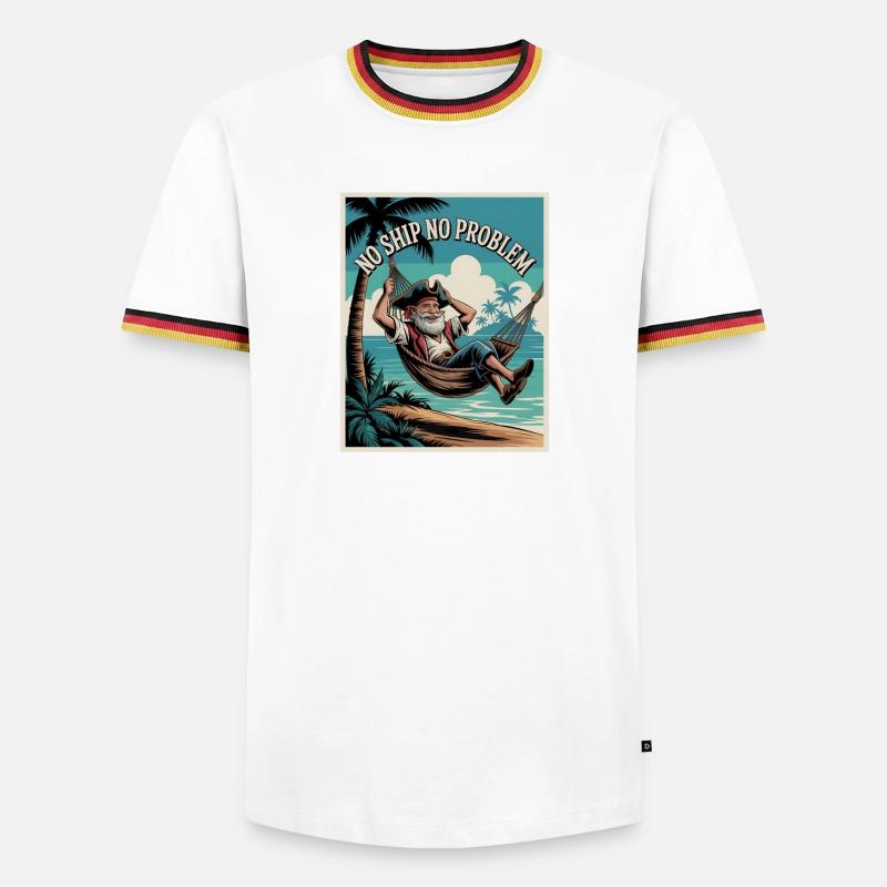 No Ship No Problem - Men's Ringer Shirt - white/tricolour