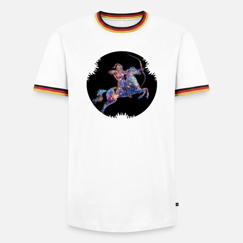 Geometric constellation Sagittarius - Men's Ringer Shirt - white/tricolour