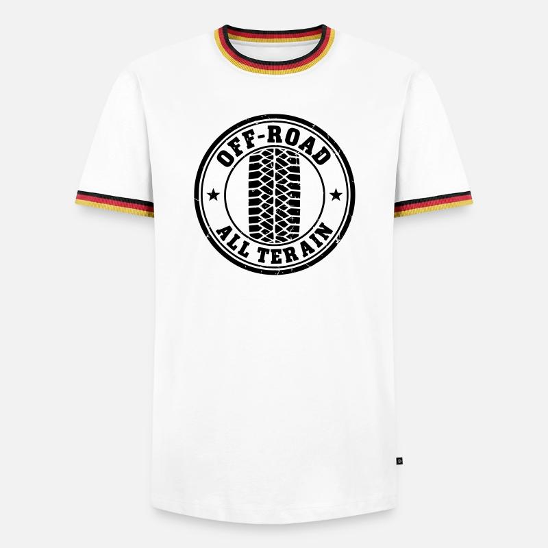 Offroad - Männer Kontrast-T-Shirt - Weiß/Dreifarbig