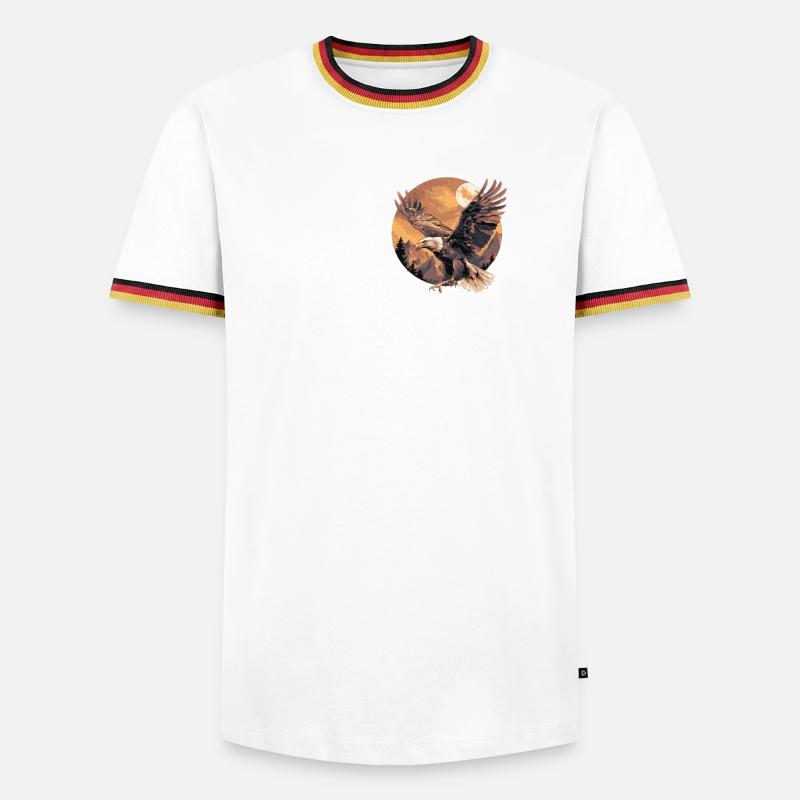 Eagle - Men's Ringer Shirt - white/tricolour