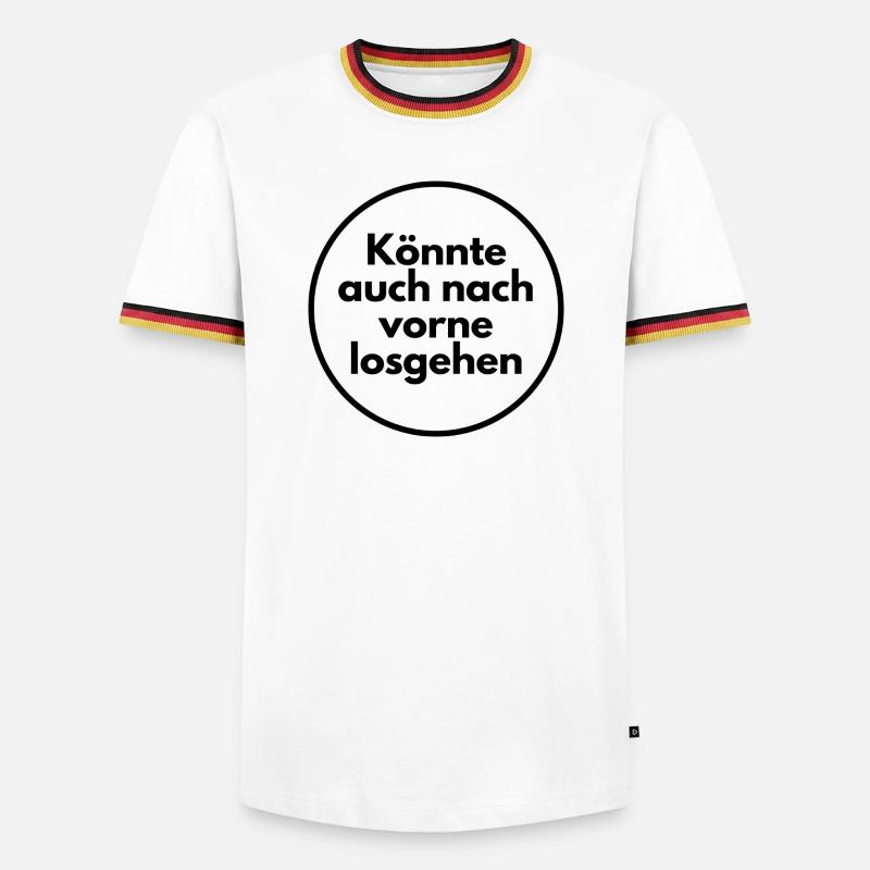 Could also go forward - Men's Ringer Shirt - white/tricolour