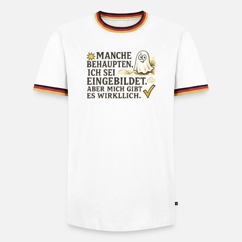 Manche behaupten, ich sei eingebildet - Männer Kontrast-T-Shirt - Weiß/Dreifarbig