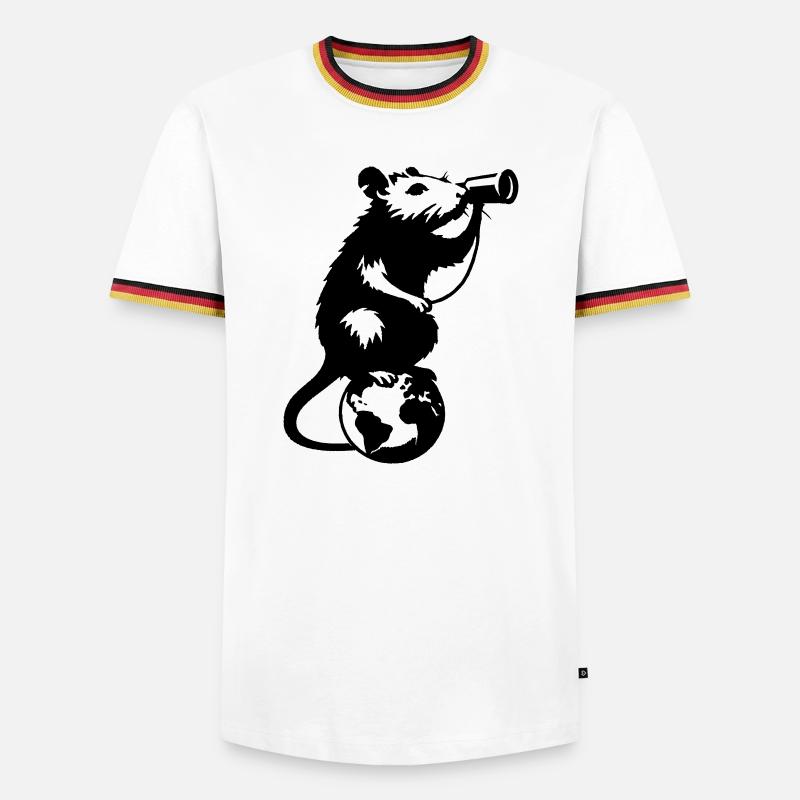 Rat has a longing - Men's Ringer Shirt - white/tricolour