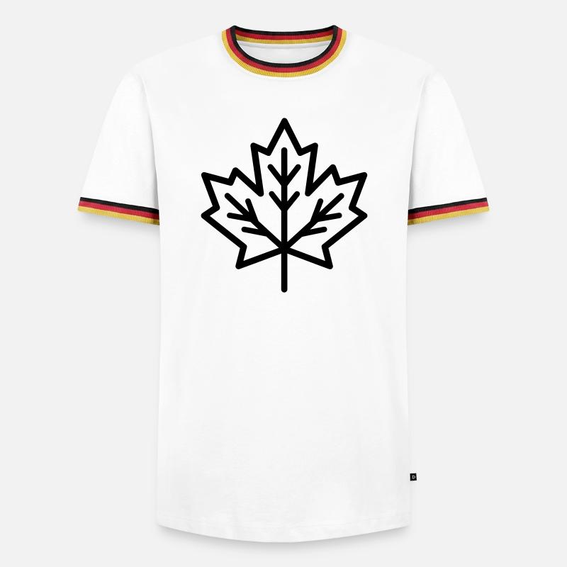 maple leaf - Men's Ringer Shirt - white/tricolour
