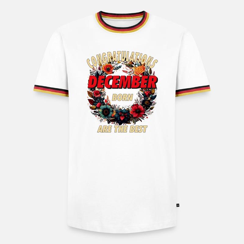 CONGRATULATIONS DECEMBER - Men's Ringer Shirt - white/tricolour