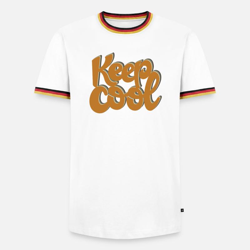 Keep cool - Männer Kontrast-T-Shirt - Weiß/Dreifarbig