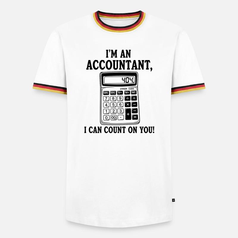 Graphique du comptable Comptez sur vous - T-shirt contrasté Homme - blanc/tricolore