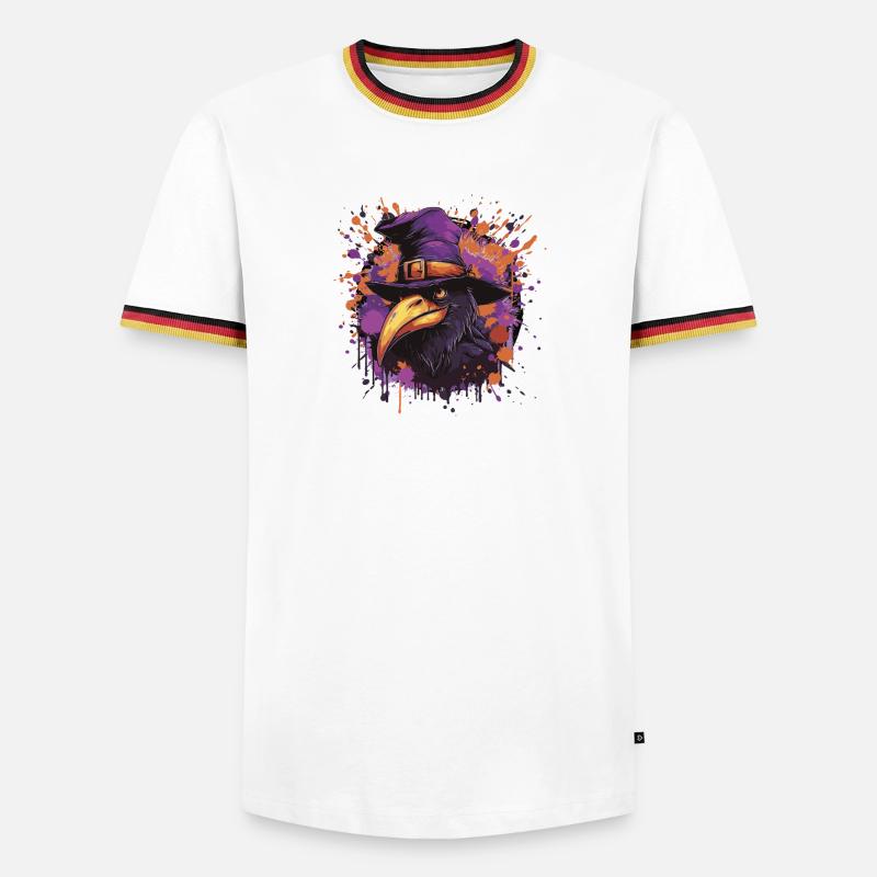 Raven Comic Halloween - Men's Ringer Shirt - white/tricolour