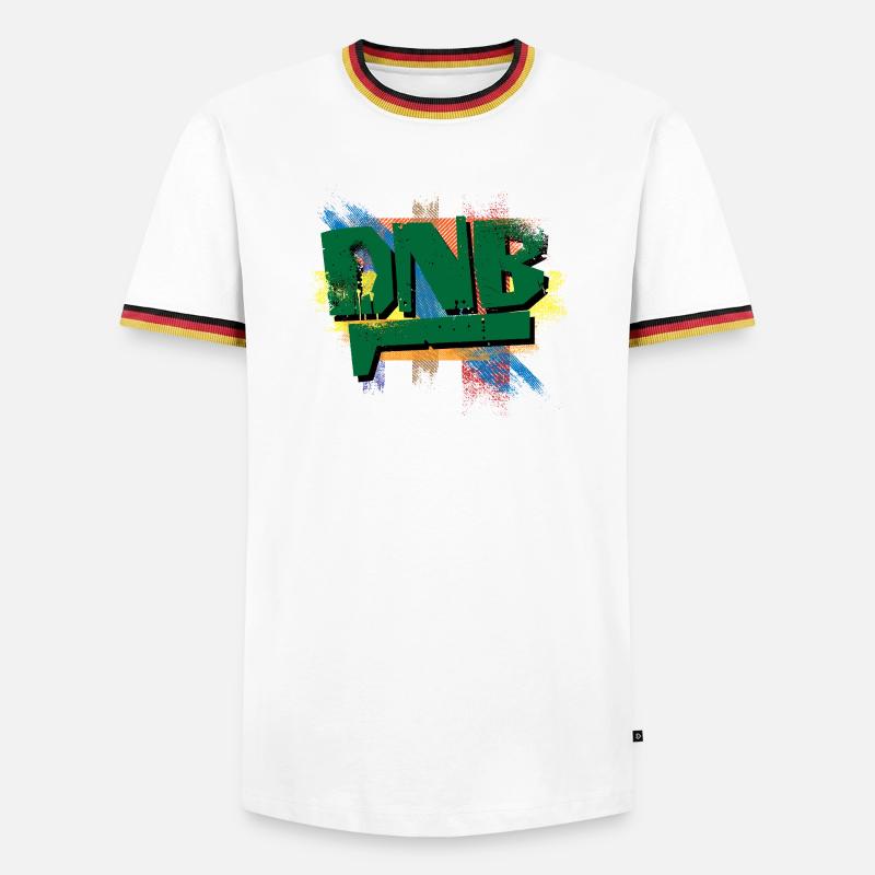 DNB-Graffiti-Ausbruch - Männer Kontrast-T-Shirt - Weiß/Dreifarbig