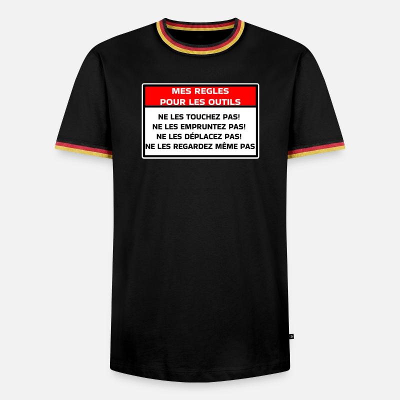 My rules for tools - Men's Ringer Shirt - black/tricolour