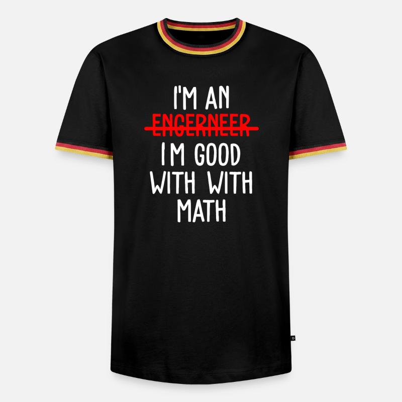 Math Math Math Teacher Mathematician - Men's Ringer Shirt - black/tricolour