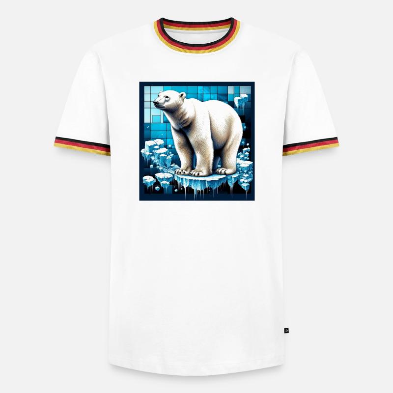 polar bear - Men's Ringer Shirt - white/tricolour