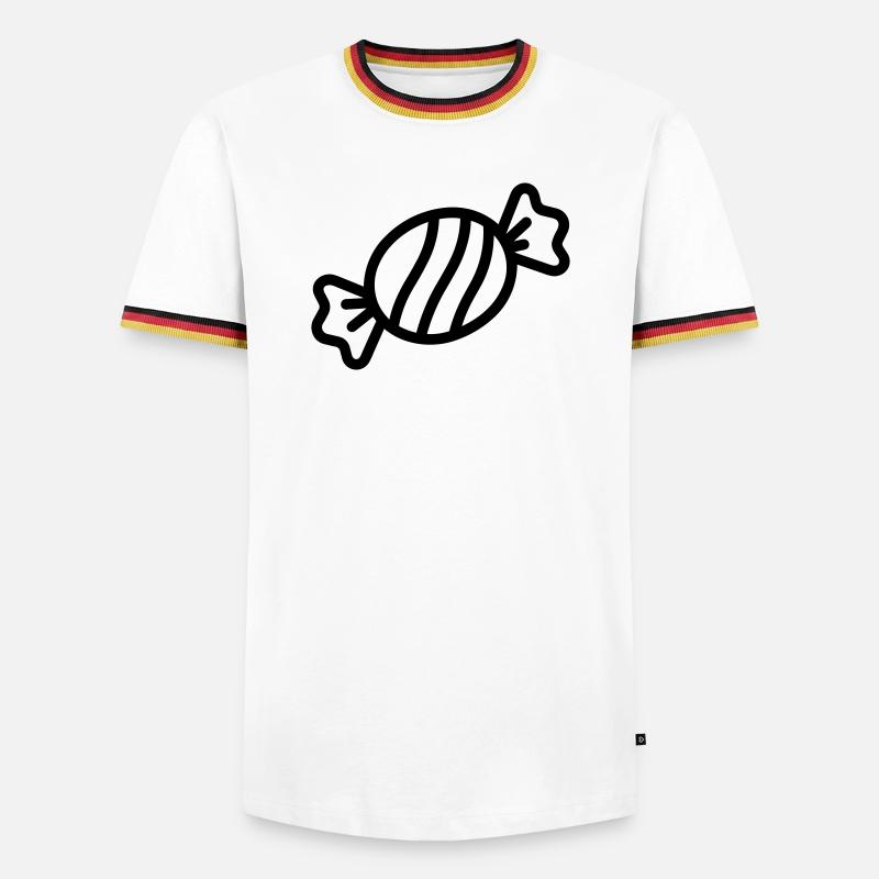 candy - Men's Ringer Shirt - white/tricolour