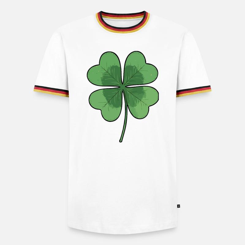 Four leaf clover - Men's Ringer Shirt - white/tricolour